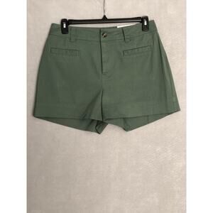 On 34th Chino Shorts Mid-Rise in New Pale Sage Women's Size 12 NEW